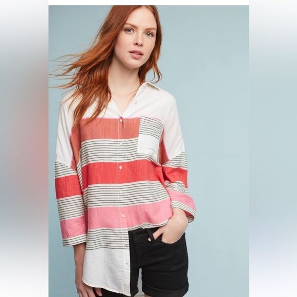 Oversized Anthropologie Holding Horses Top - Picture 1 of 4